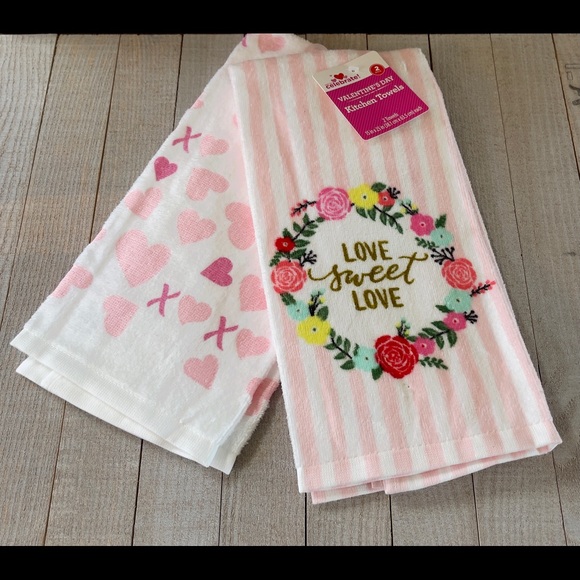 Valentines Day Kitchen Towels New 2 Towels - Picture 4 of 4